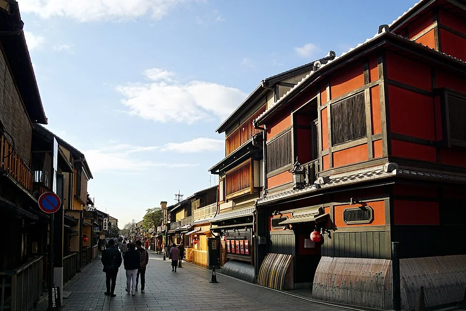 祇園花見小路的傳統町家街景