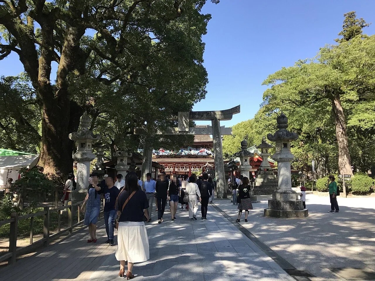 太宰府天滿宮石鳥居及紅色樓門