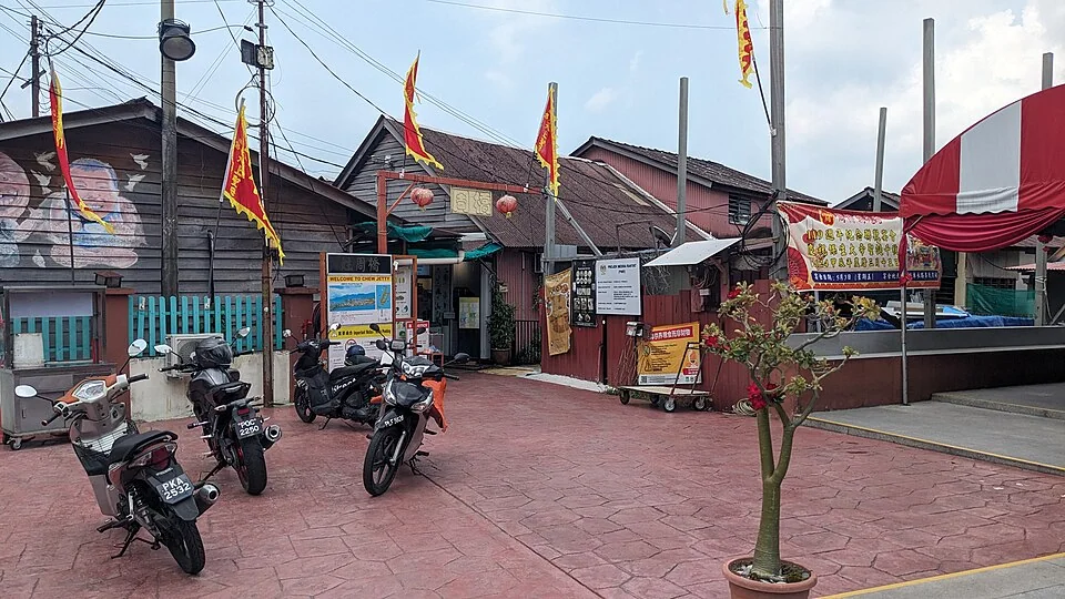 檳城喬治市周姓橋入口附近景象