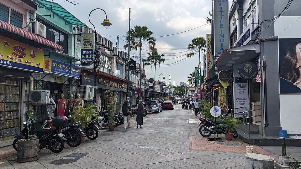 檳城喬治市小印度街道與沿路店面